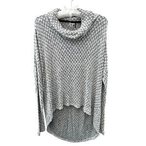 ANTHROPOLOGIE Akemi + Kin Gray Cowl Neck High Low Tunic Sweater Top | XS